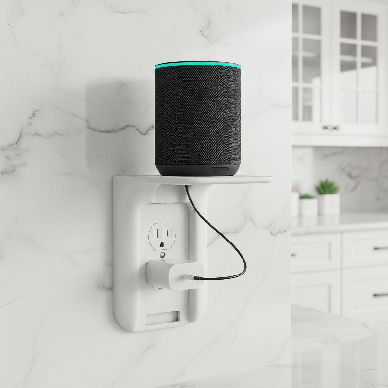 Home Outlet Bathroom - ชั้นวางของติดผนังแบบไม่ต้องเจาะ 1 ชิ้น ใช้งานง่าย ไม่ต้องใช้เครื่องมือ สำหรับวางโทรศัพท์