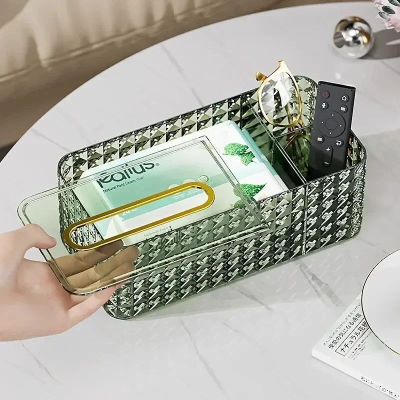 Home Bathroom Paper Towel Dispenser - หรูหรากล่องกระดาษทิชชูกระดาษผ้าเช็ดตัวผู้ถือห้องน้ําผ้าเช็ดปากห้องน้ํากระดาษDispenserเดสก์ท็อปพลาสติกกล่องเครื่องประดับตกแต่งบ้าน