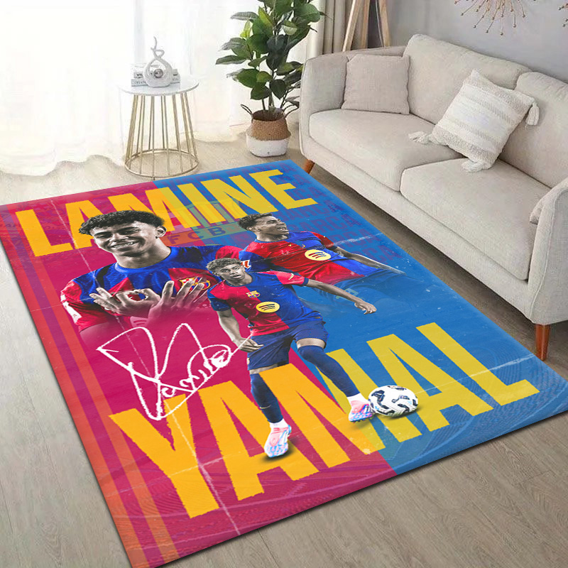 Home Bathroom Rugs - พรมปูพื้นลายดาวฟุตบอลสุดฮอตปี 2026 ลามีน ยามาล ของขวัญสำหรับตกแต่งห้องนอน ห้องนั่งเล่น