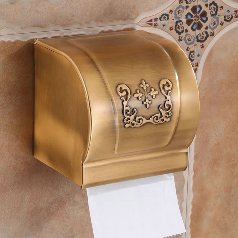 Home Bathroom Paper Towel Dispenser - ที่ใส่กระดาษทิชชู่ติดผนังห้องน้ำ ที่ใส่กระดาษเช็ดมือแบบตลับ ที่ใส่กระดาษชำระในบ้าน ที่ใส่กระดาษเช็ดปากในครัว A1