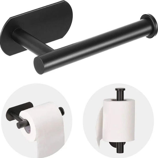 Toilet Paper Holder - ที่ใส่กระดาษชำระในห้องน้ำ 1 ชิ้น, ที่ใส่กระดาษม้วนสแตนเลสแบบติดผนัง, ที่ใส่กระดาษทิชชู่, ที่ใส่กระดาษชำระแบบติดผนังแบบเจาะรู