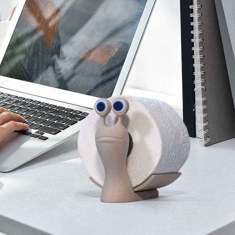 Home Bathroom Paper Towel Dispenser - Snail สุขาผู้ถือกระดาษเคาน์เตอร์กระดาษผ้าเช็ดตัวตลกออกแบบสัตว์ผ้าเช็ดตัวผู้ถือห้องน้ําสําหรับ Home