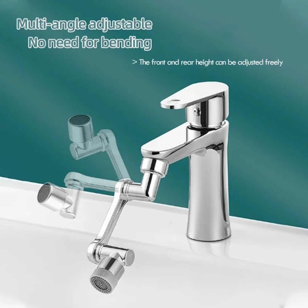 Home Outlet Bathroom - หัวต่อก๊อกน้ำแบบหมุนได้สองโหมด พร้อมหัวกรองกันน้ำกระเด็นและหัวกรองฟองอากาศสำหรับก๊อกน้ำในห้องน้ำ
