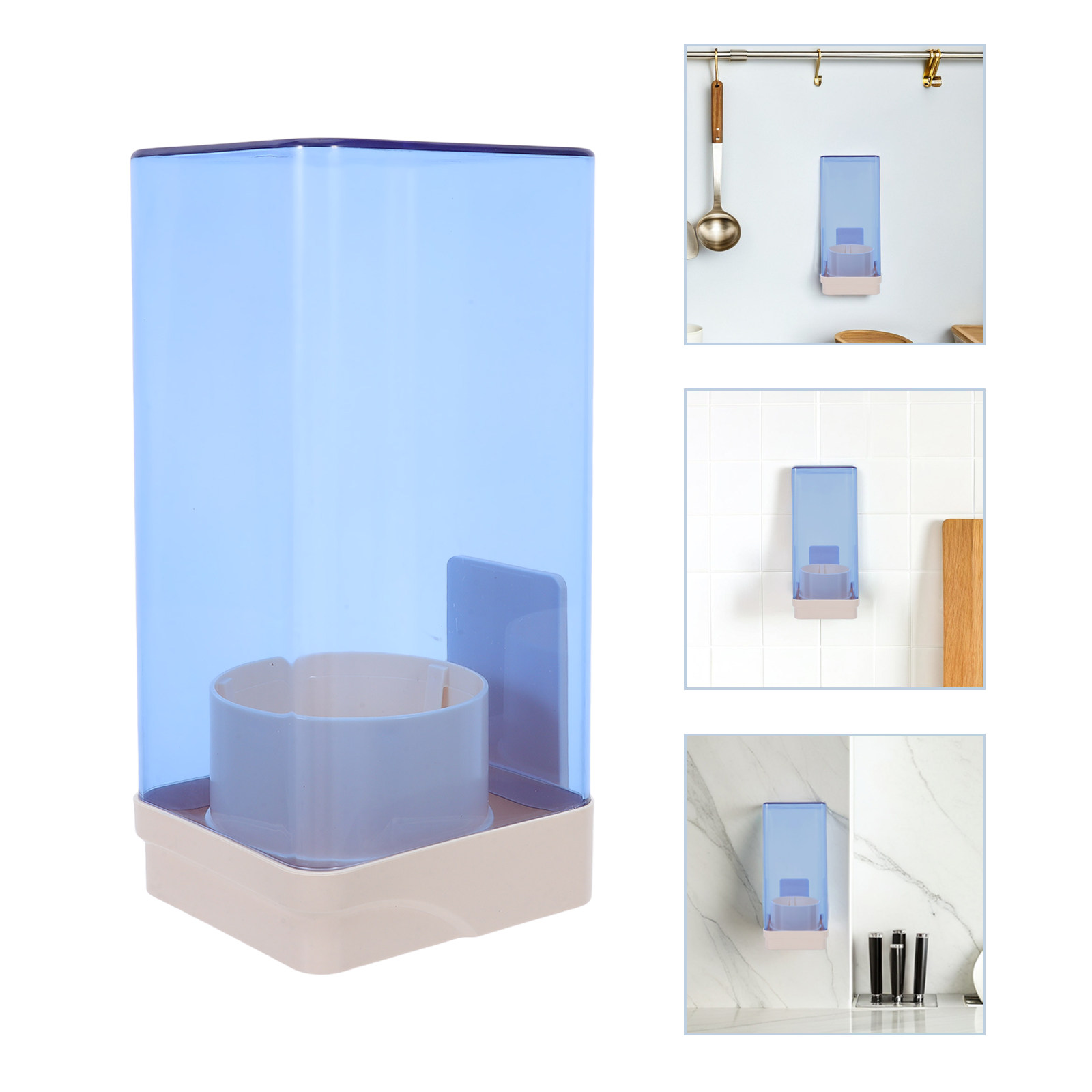 Home Bathroom Wallpaper - ที่ใส่แก้วกระดาษแบบใช้แล้วทิ้ง ฝาครอบกันฝุ่นแบบใส ติดผนัง สำหรับบ้าน สำนักงาน ยิม