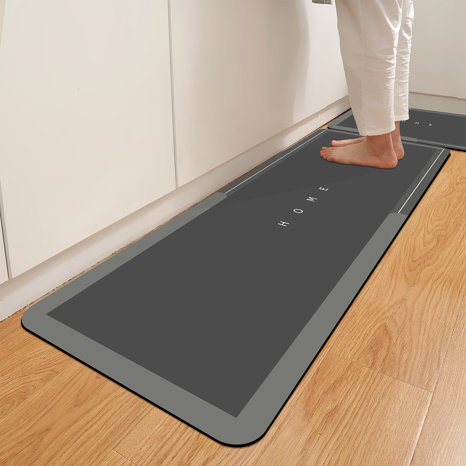 Home Bathroom Rugs - แผ่นรองอาบน้ำดินไดอะตอมไมซ์กันลื่น ซึมซับน้ำได้ดี แห้งเร็ว ซักเครื่องได้ พื้นยาง 100%