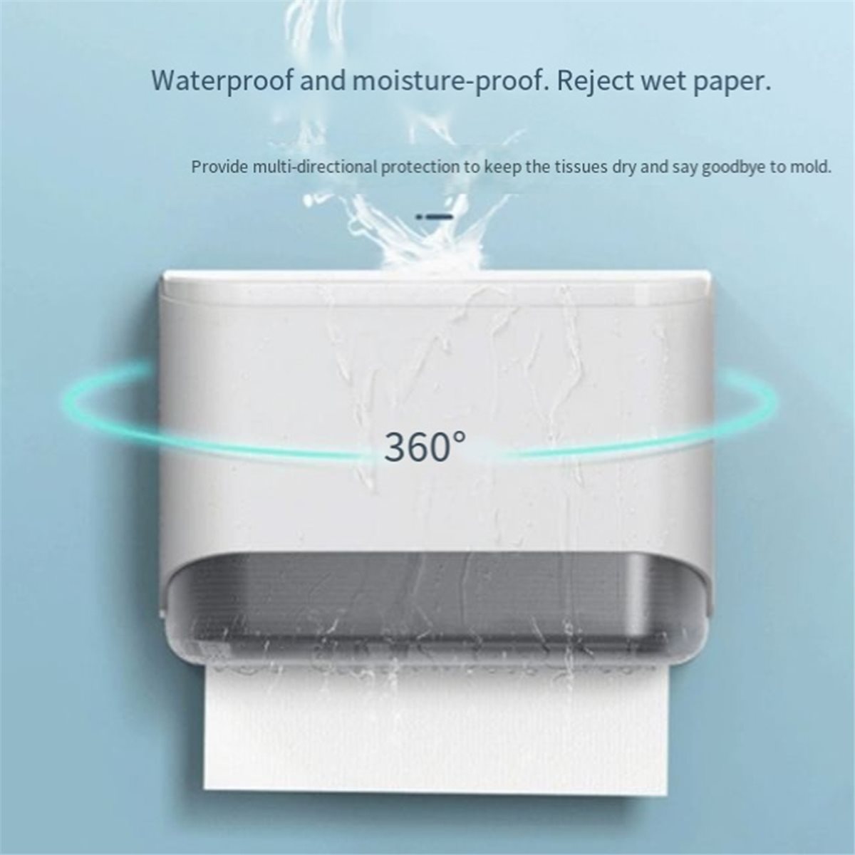 Home Bathroom Paper Towel Dispenser - ที่ใส่กระดาษทิชชูแบบติดผนัง, กล่องเก็บกระดาษทิชชูแบบคลาสสิกสำหรับห้องน้ำ บ้าน และธุรกิจ ติดตั้งได้โดยไม่ต้องเจาะ