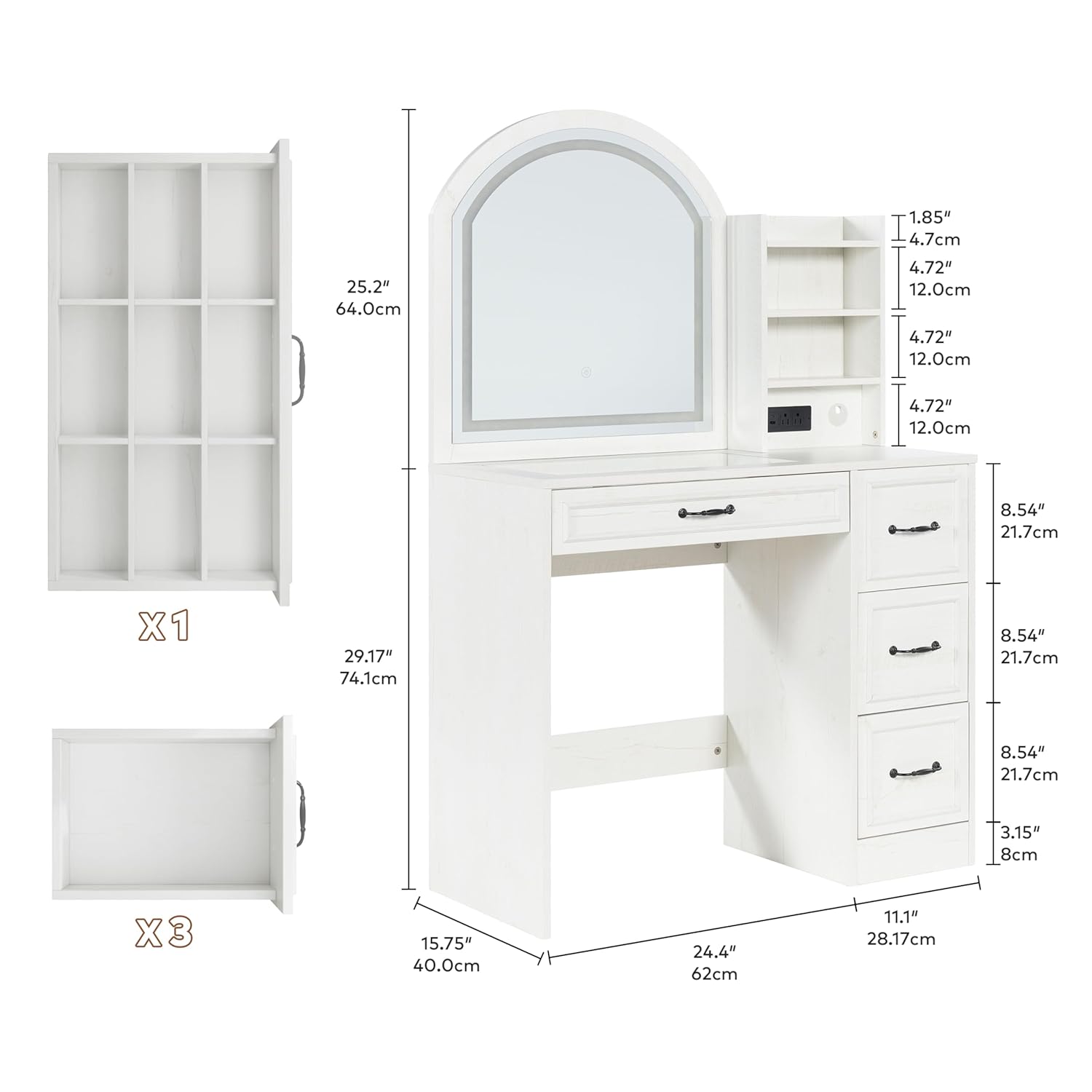 โต๊ะเครื่องแป้งสไตล์โมเดิร์นพร - Home Outlet Bathroom Mirrors บทวิจารณ์และราคา