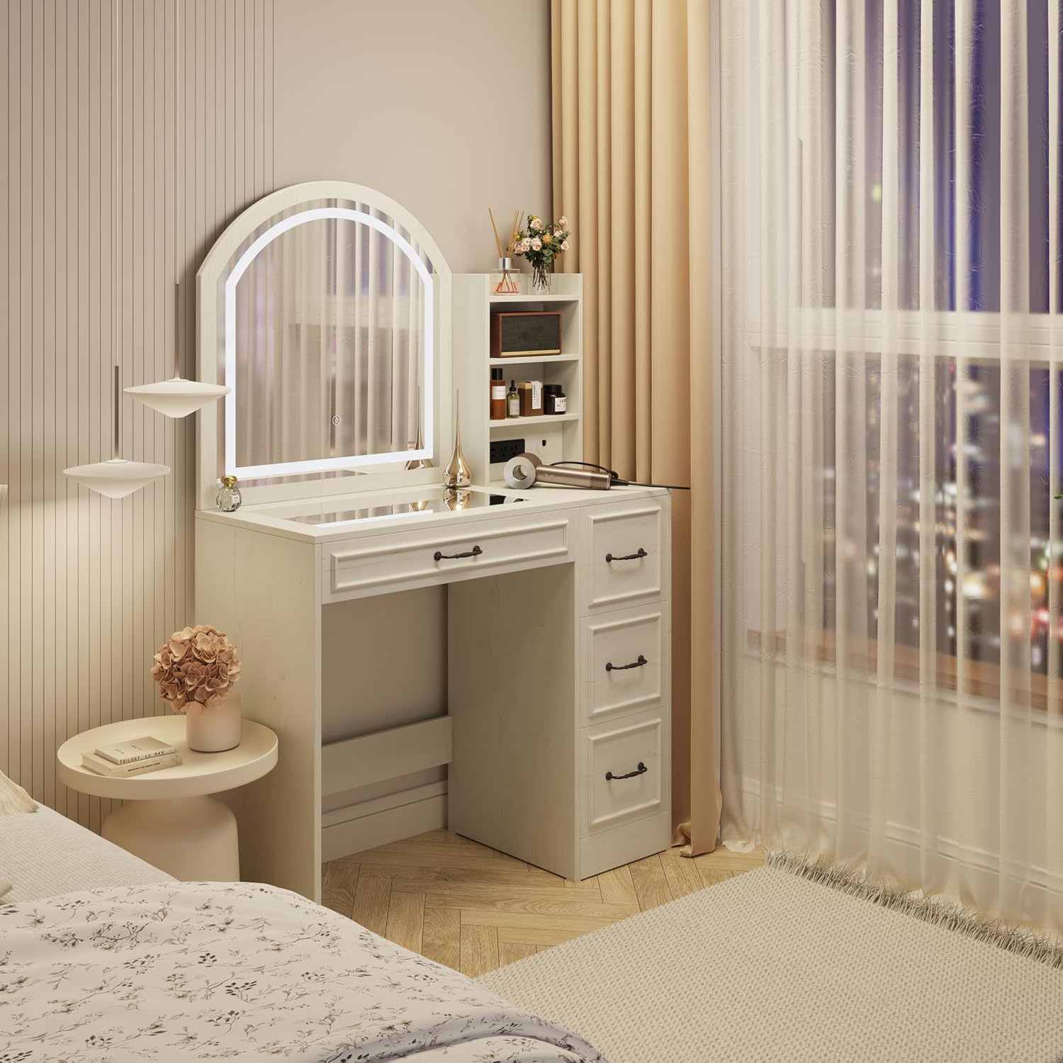โต๊ะเครื่องแป้งสไตล์โมเดิร์นพร - Home Outlet Bathroom Mirrors บทวิจารณ์และราคา