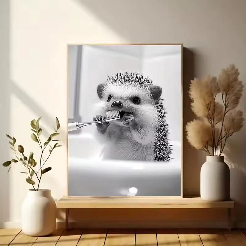 ห้องน้ำสัตว์กระดาษชำระภาพวาดผ้ - Home Bathroom Wallpaper บทวิจารณ์และราคา