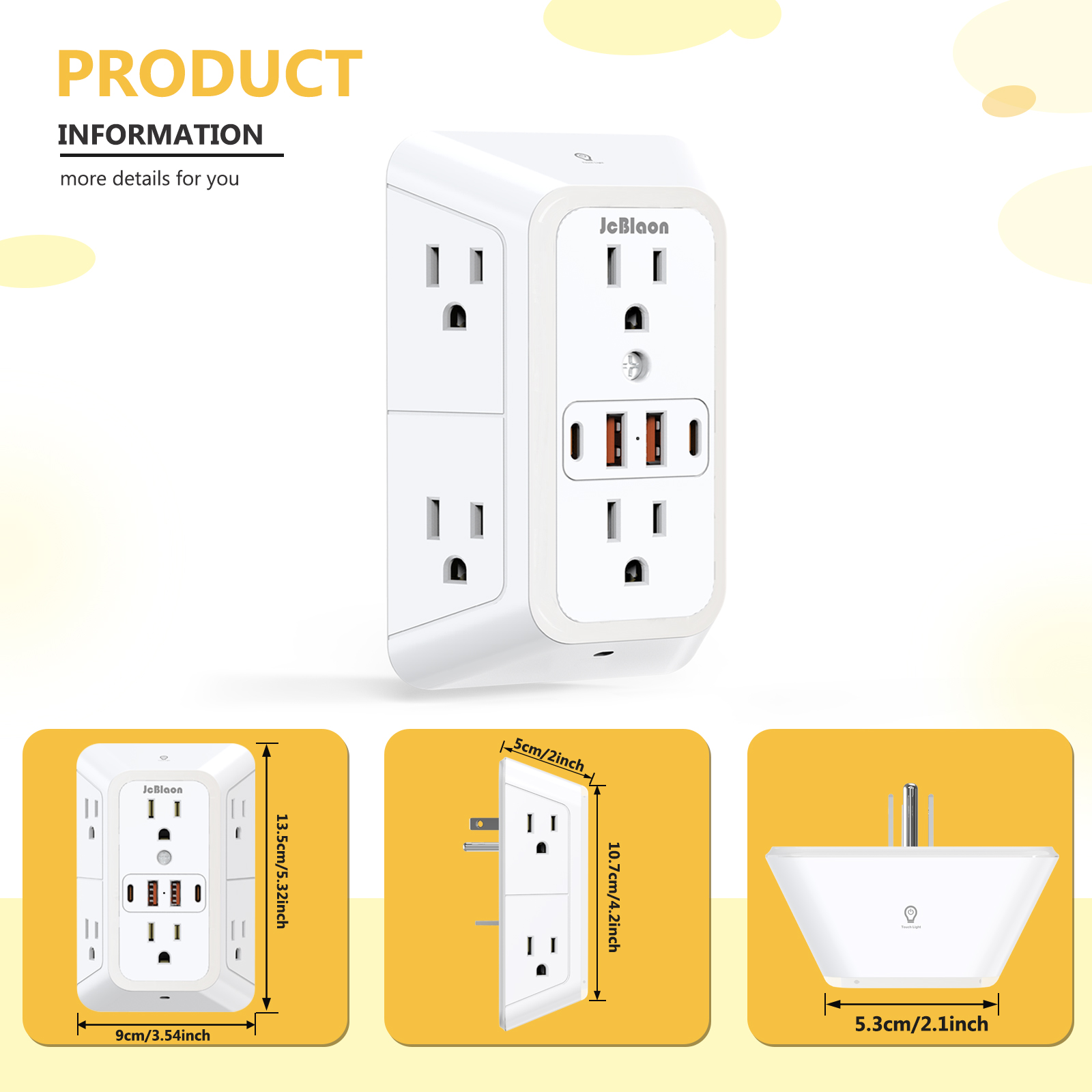 ปลั๊กไฟติดผนัง USB-C พร้อมไฟกล - Home Outlet Bathroom บทวิจารณ์และราคา