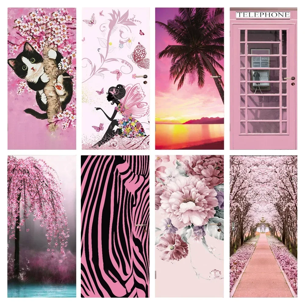 PVC Self-กาวตกแต่งบ้านสีชมพูสต - Home Bathroom Wallpaper บทวิจารณ์และราคา