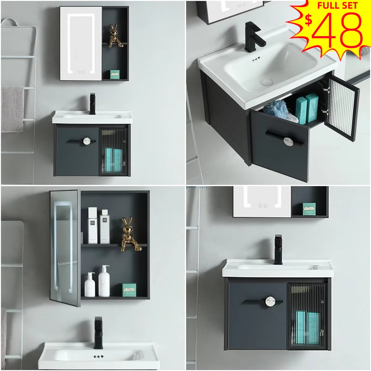 ตู้ห้องน้ำ ดีไซน์จากโรงงานเฉาโ - Home Living Bathroom Vanity บทวิจารณ์และราคา
