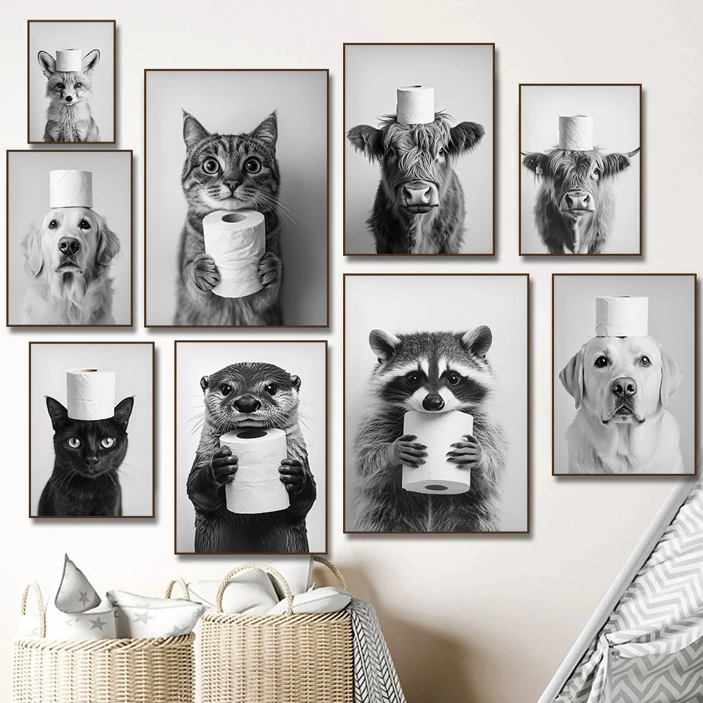 โปสเตอร์พิมพ์ลายวัวไฮแลนด์ นาก - Home Bathroom Wallpaper บทวิจารณ์และราคา