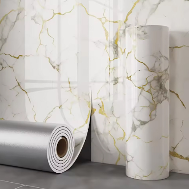 วอลเปเปอร์ลายหินอ่อนแบบม้วน หน - Home Bathroom Wallpaper บทวิจารณ์และราคา