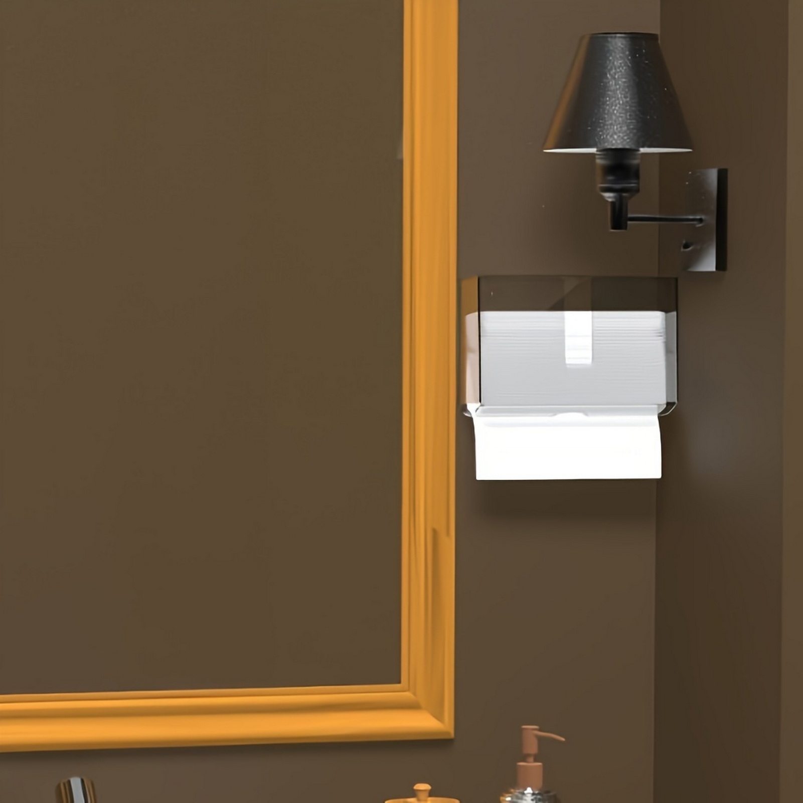 กล่องใส่กระดาษทิชชู่สำหรับใช้ใ - Home Bathroom Paper Towel Dispenser บทวิจารณ์และราคา