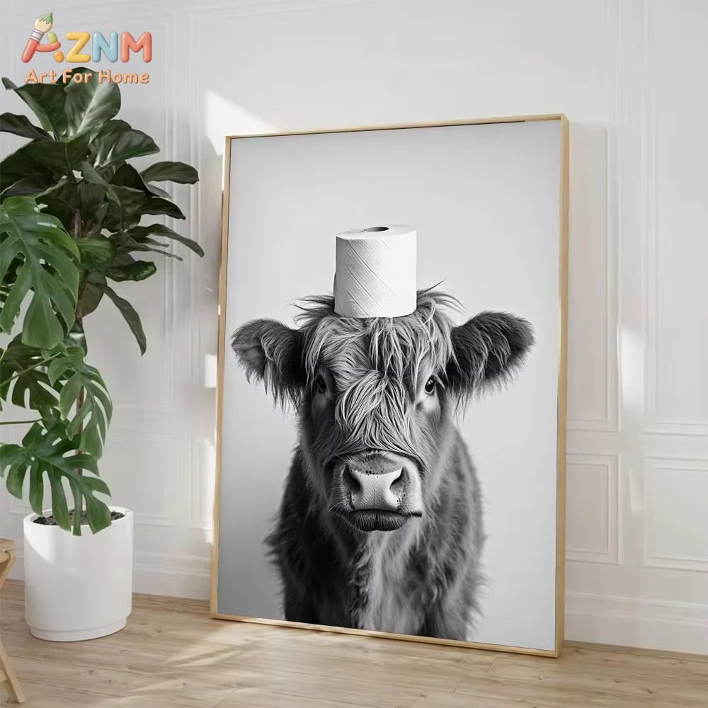 1 ชิ้น, โปสเตอร์ภาพพิมพ์บนผ้าใ - Home Bathroom Wallpaper บทวิจารณ์และราคา