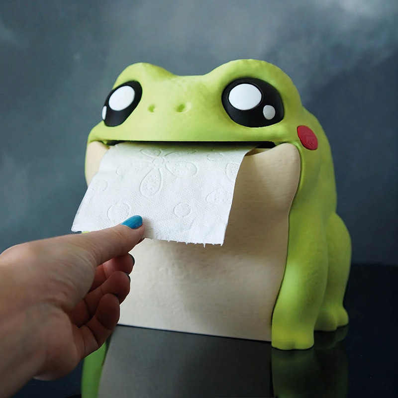 กล่องกระดาษทิชชูรูปกบตลก กล่อง - Home Bathroom Paper Towel Dispenser บทวิจารณ์และราคา