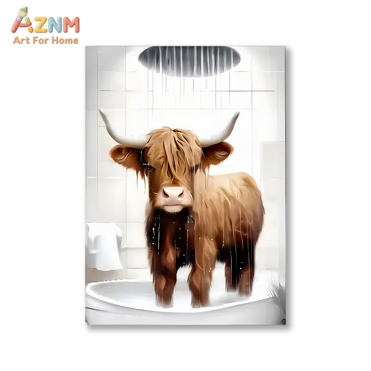 ภาพพิมพ์ผ้าแคนวาสตกแต่งผนังห้อ - Home Bathroom Scene บทวิจารณ์และราคา