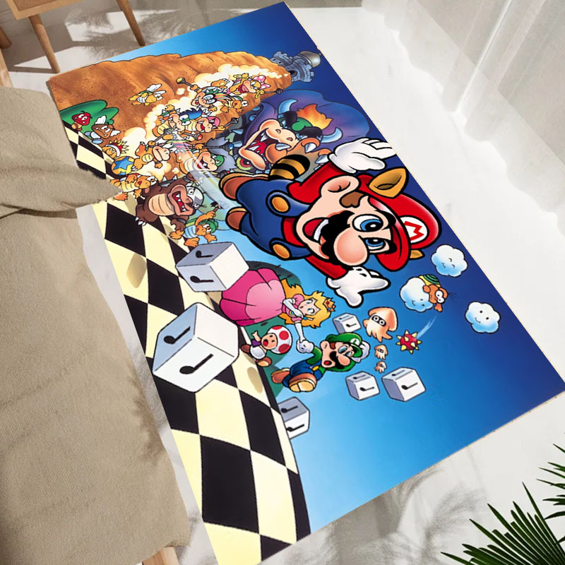 การ์ตูนS-Super M-Mario Brosเกม - Home Bathroom Rugs บทวิจารณ์และราคา
