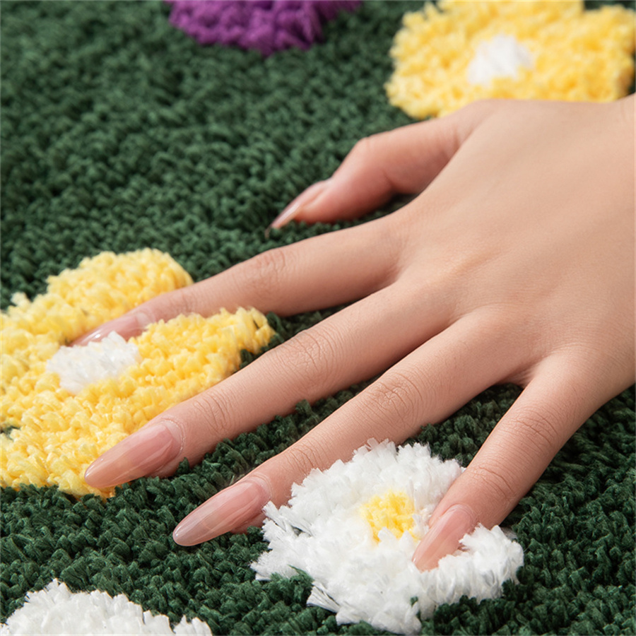 พรมห้องน้ำลายดอกไม้ขนาด 60x120 - Home Bathroom Rugs บทวิจารณ์และราคา