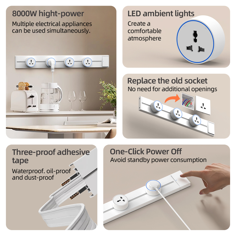 เต้ารับรางปลั๊กไฟมาตรฐาน EU UK - Home Outlet Bathroom บทวิจารณ์และราคา
