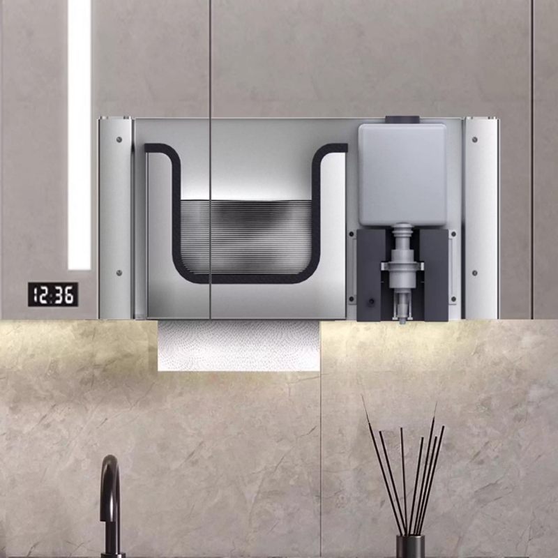 ที่ใส่กระดาษชำระแบบซ่อนพร้อมที - Home Bathroom Paper Towel Dispenser บทวิจารณ์และราคา