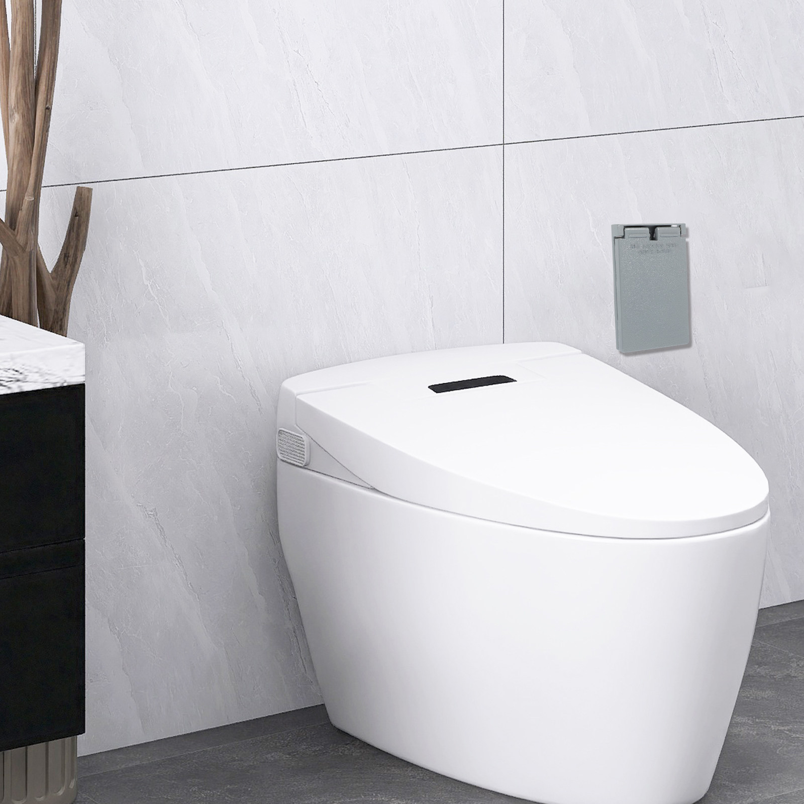 ฝาครอบเต้าเสียบอะลูมิเนียมขนาด - Home Outlet Bathroom บทวิจารณ์และราคา